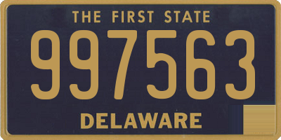 DE license plate 997563