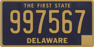 DE license plate 997567