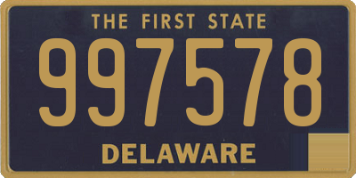 DE license plate 997578