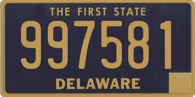 DE license plate 997581