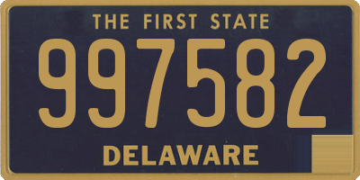 DE license plate 997582