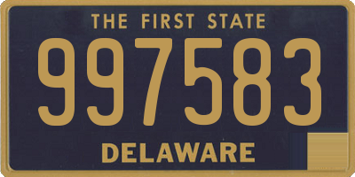 DE license plate 997583