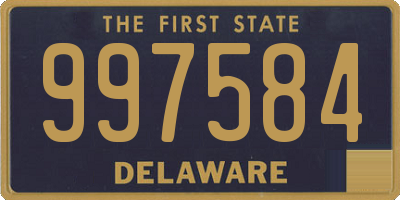 DE license plate 997584