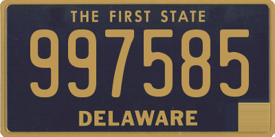 DE license plate 997585