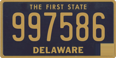 DE license plate 997586