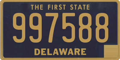 DE license plate 997588