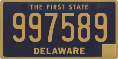 DE license plate 997589