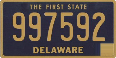 DE license plate 997592