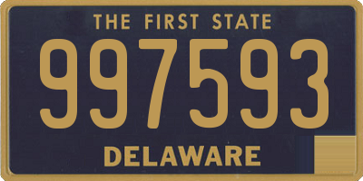 DE license plate 997593