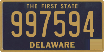 DE license plate 997594