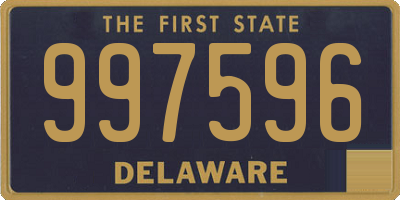 DE license plate 997596