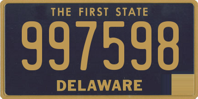 DE license plate 997598