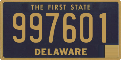 DE license plate 997601
