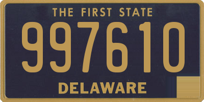 DE license plate 997610