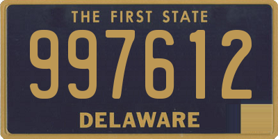 DE license plate 997612