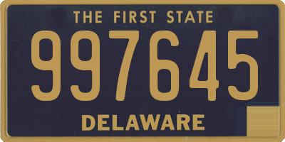 DE license plate 997645