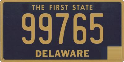 DE license plate 99765