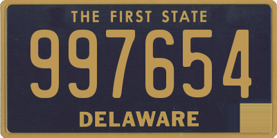 DE license plate 997654