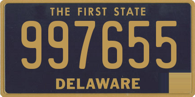 DE license plate 997655