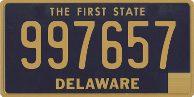 DE license plate 997657
