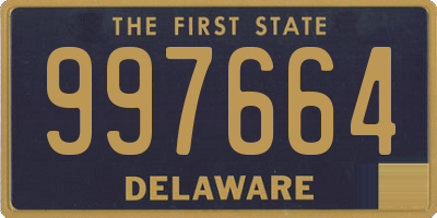 DE license plate 997664
