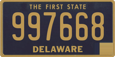 DE license plate 997668