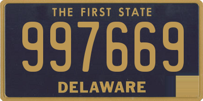 DE license plate 997669
