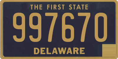 DE license plate 997670