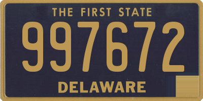 DE license plate 997672