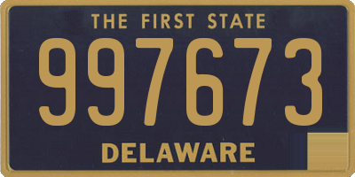DE license plate 997673