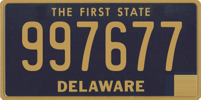 DE license plate 997677