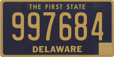 DE license plate 997684