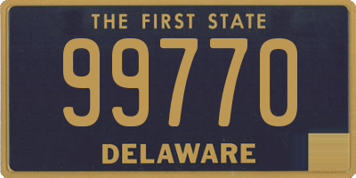 DE license plate 99770