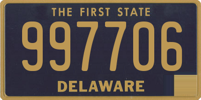 DE license plate 997706