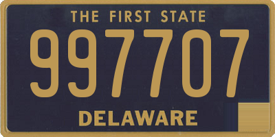DE license plate 997707