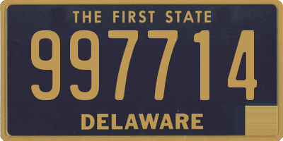DE license plate 997714