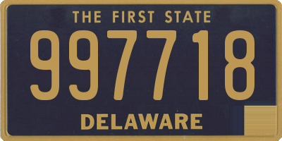 DE license plate 997718