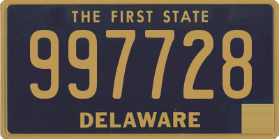 DE license plate 997728