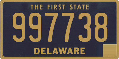 DE license plate 997738