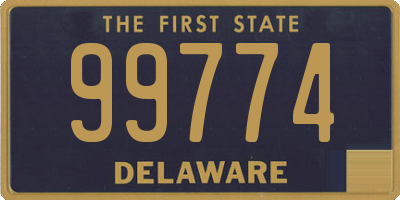 DE license plate 99774