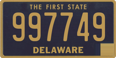 DE license plate 997749