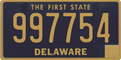 DE license plate 997754