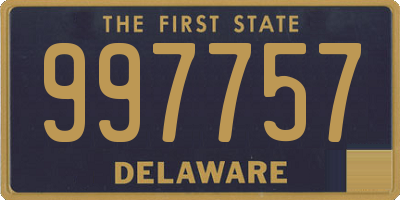 DE license plate 997757