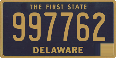 DE license plate 997762