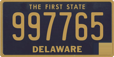 DE license plate 997765