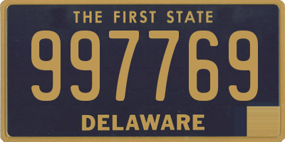 DE license plate 997769