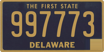 DE license plate 997773