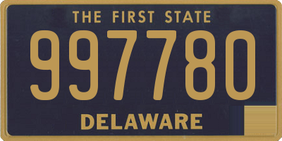 DE license plate 997780