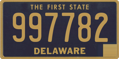 DE license plate 997782