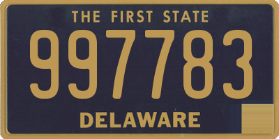 DE license plate 997783